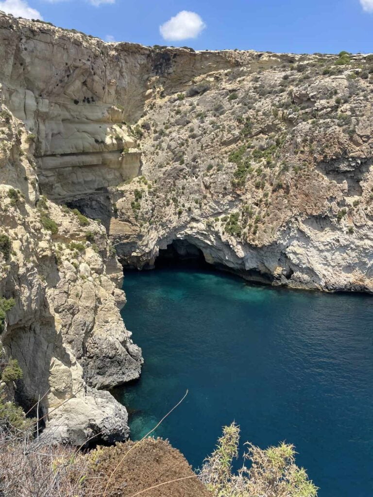 blue grotto from above